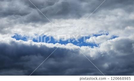 烏雲與藍天的對比 烏雲與藍天的對比 120668985