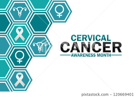 Cervical Cancer Awareness Month, Modern background Cervical Cancer Awareness Month, Modern background 120669401