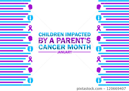 Children Impacted By A Parent's Cancer Month January, Modern background 120669407