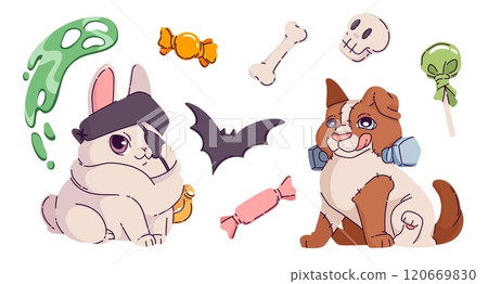 Cute halloween party costume for animal character 120669830