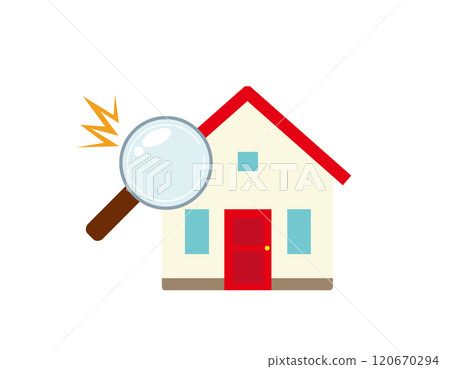 Cute house illustration, single-family home icon 120670294