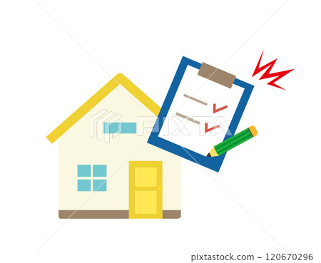 Cute house illustration, single-family home icon 120670296