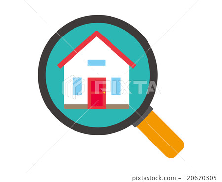 Cute house illustration, single-family home icon 120670305