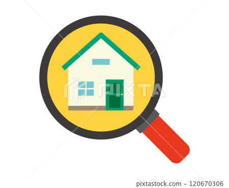 Cute house illustration, single-family home icon Cute house illustration, single-family home icon 120670306