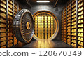 bank vault for gold bars 120670349