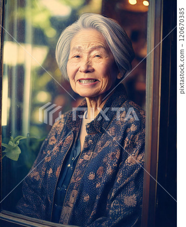 Portrait of a senior woman (AI-generated image) Portrait of a senior woman (AI-generated image) 120670385