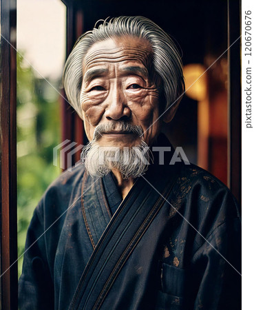 Portrait of a senior man (AI-generated image) 120670676
