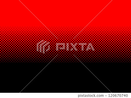 Vector image of stylish halftone dot gradient background in red and black 120670740