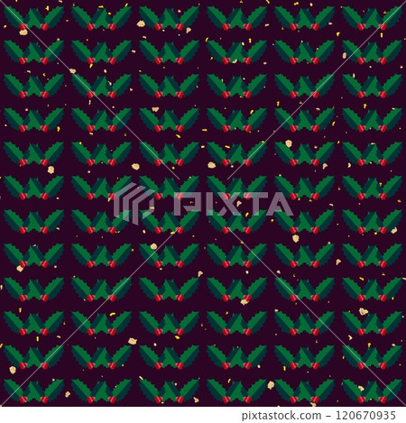 Holly Wallpaper Illustration Holly Wallpaper Illustration 120670935