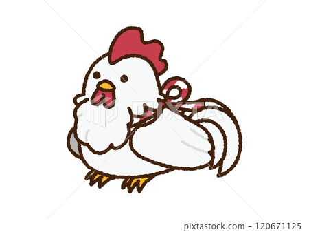 十二生肖雞年雞的插圖 十二生肖雞年雞的插圖 120671125