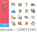 Icons Set Logistics icon colorful icons set, Vector and Illustration 120671565