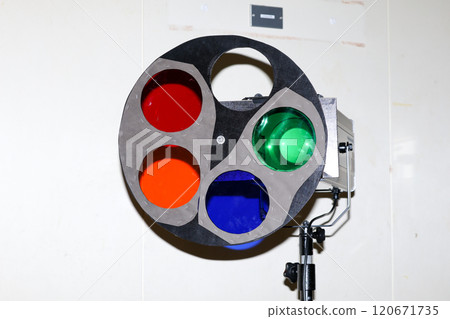 Lighting, spotlight, spotlight, stage, light, school, presentation, machine, equipment, stage set 120671735