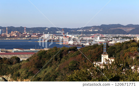 View of Wakayama Port from Saikazaki Lighthouse, Wakayama City 120671771