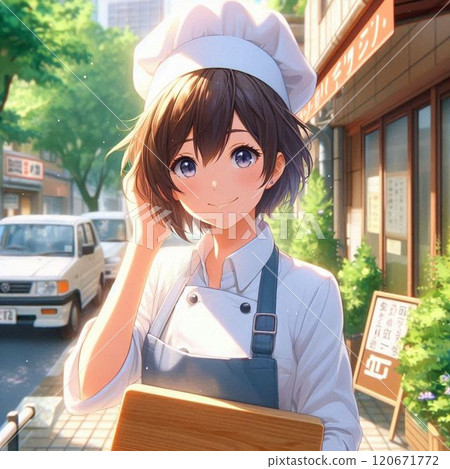 Young female cook, pretty female cook 120671772