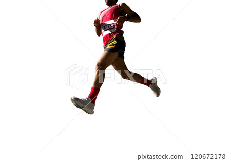 male athlete runner run marathon race isolated on white background male athlete runner run marathon race isolated on white background 120672178