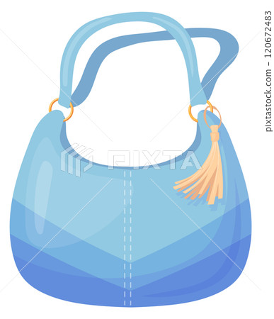 Hobo bag. Blue leather purse. Glamour fashion 120672483