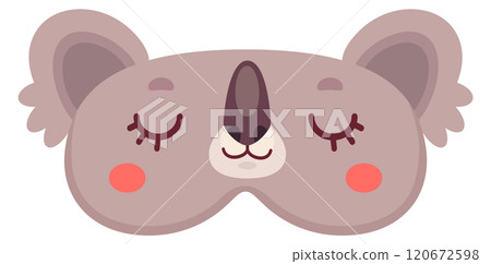 Koala sleeping mask cartoon icon. Cute animal eyes 120672598