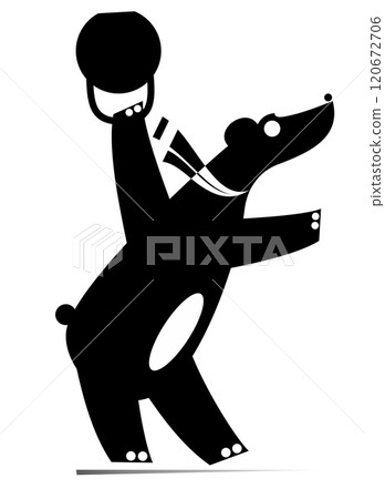 bear, kettlebell, vector 120672706