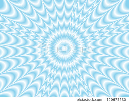 Circular patterns with psychedelic optical illusions and sun ray-inspired vector designs create a surreal blend of geometry, lines, and vibrant effects in a hypnotic and visually striking composition. 120673580