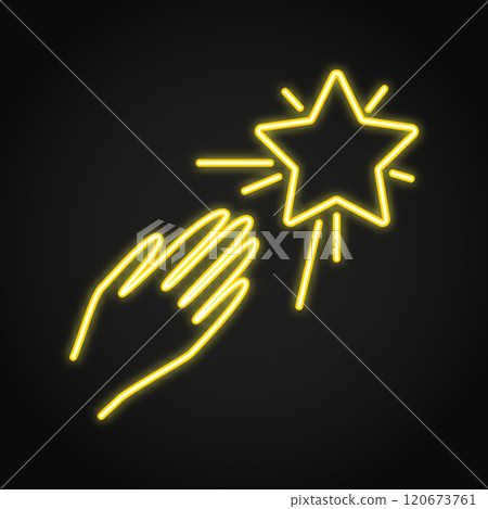 Motivation neon icon in line style 120673761