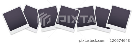 重疊拍立得照片banner素材 120674648