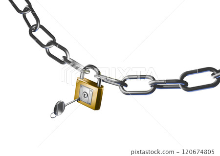 Crime prevention image (padlock type) transparent material Crime prevention image (padlock type) transparent material 120674805