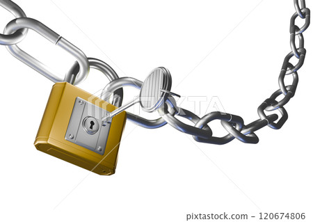 Crime prevention image (padlock type) transparent material Crime prevention image (padlock type) transparent material 120674806