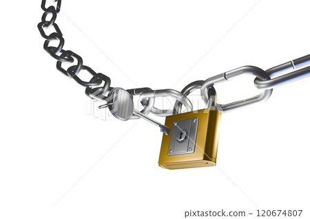 Crime prevention image (padlock type) transparent material 120674807