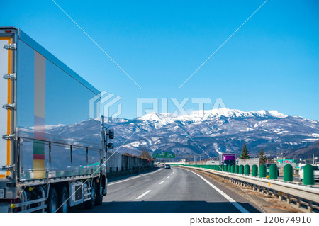 Expressway drive sunny Azuma Kofuji Jododaira Issaikyo winter 120674910