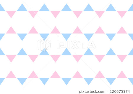 Pastel Pink and Blue Triangle Pattern 120675574