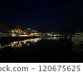 Illuminated harbor 120675625
