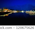 Illuminated harbor 120675626