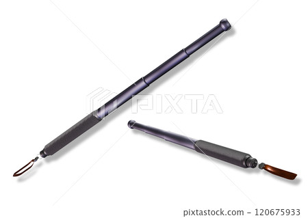 Night stick (special baton: night stick) on white background 120675933