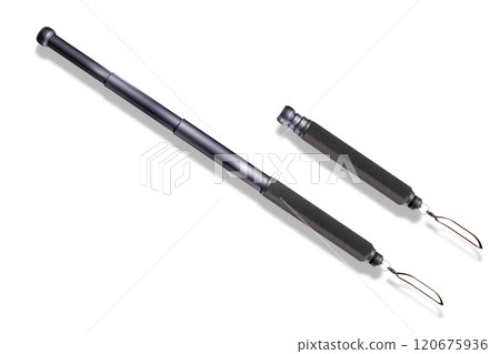 Night stick (special baton: night stick) on white background 120675936