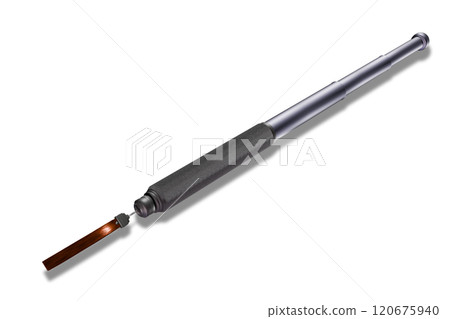 Night stick (special baton: night stick) on white background 120675940