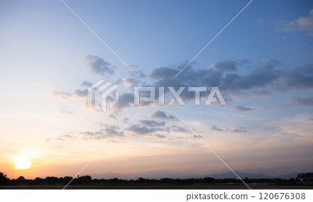 Beautiful sky at evening for background. Beautiful sky at evening for background. 120676308