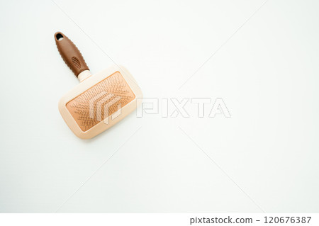 Cat brush on a white background 120676387