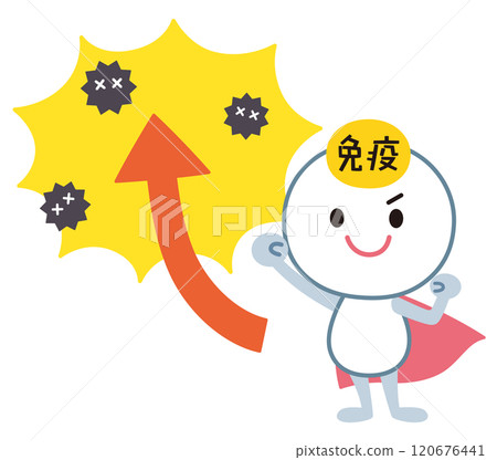 Boost your immunity - Immune cell characters 120676441