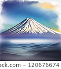 Mt. Fuji landscape illustration 120676674