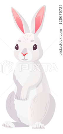 Easter bunny mascot. Cute pet cartoon animal 120676723