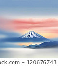 Mt. Fuji landscape illustration 120676743