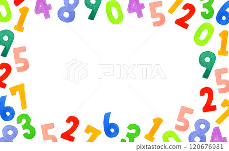 彩色數字框手繪水彩插畫/手寫文字背景素材 彩色數字框手繪水彩插畫/手寫文字背景素材 120676981