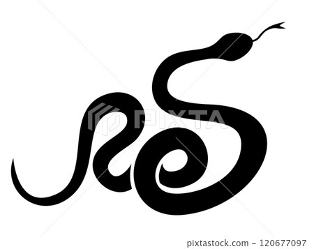Snake icon black 120677097