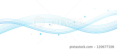 Refreshing abstract banner white and blue 120677106