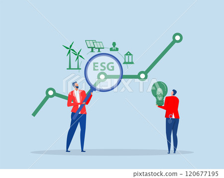 business green sustainability,esg concept of environmental, social and governance solution environmental and corporate responsibility in business company vector 120677195