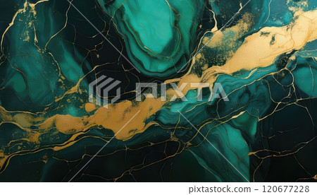 AI Image: Green marble background material 120677228