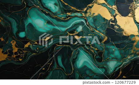 AI Image: Green marble background material 120677229