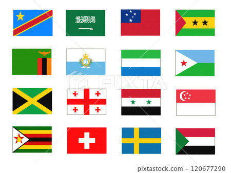 Flags of the World Illustration Set 4 120677290