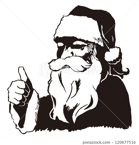 Santa giving thumbs up Santa giving thumbs up 120677516