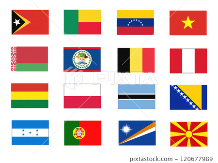 Flags of the World Illustration Set 9 120677989